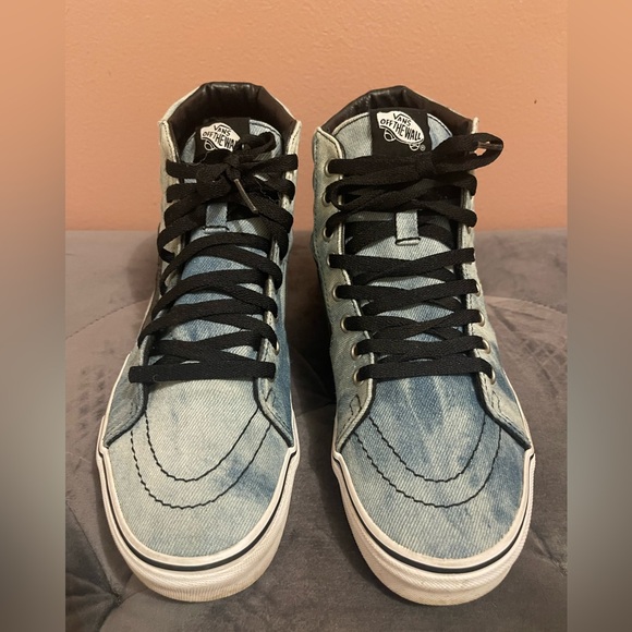 Vans Denim High-Top Sneakers - Black and Light Blue - Picture 2 of 6